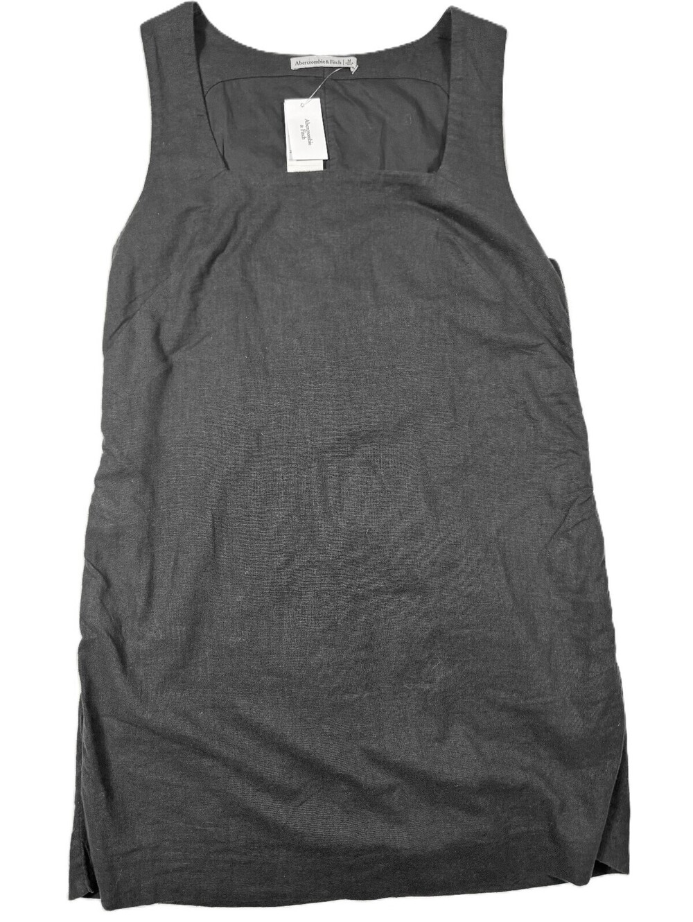 Abercrombie & Fitch Women's Mini Dress Medium Black Linen-Blend - NWT